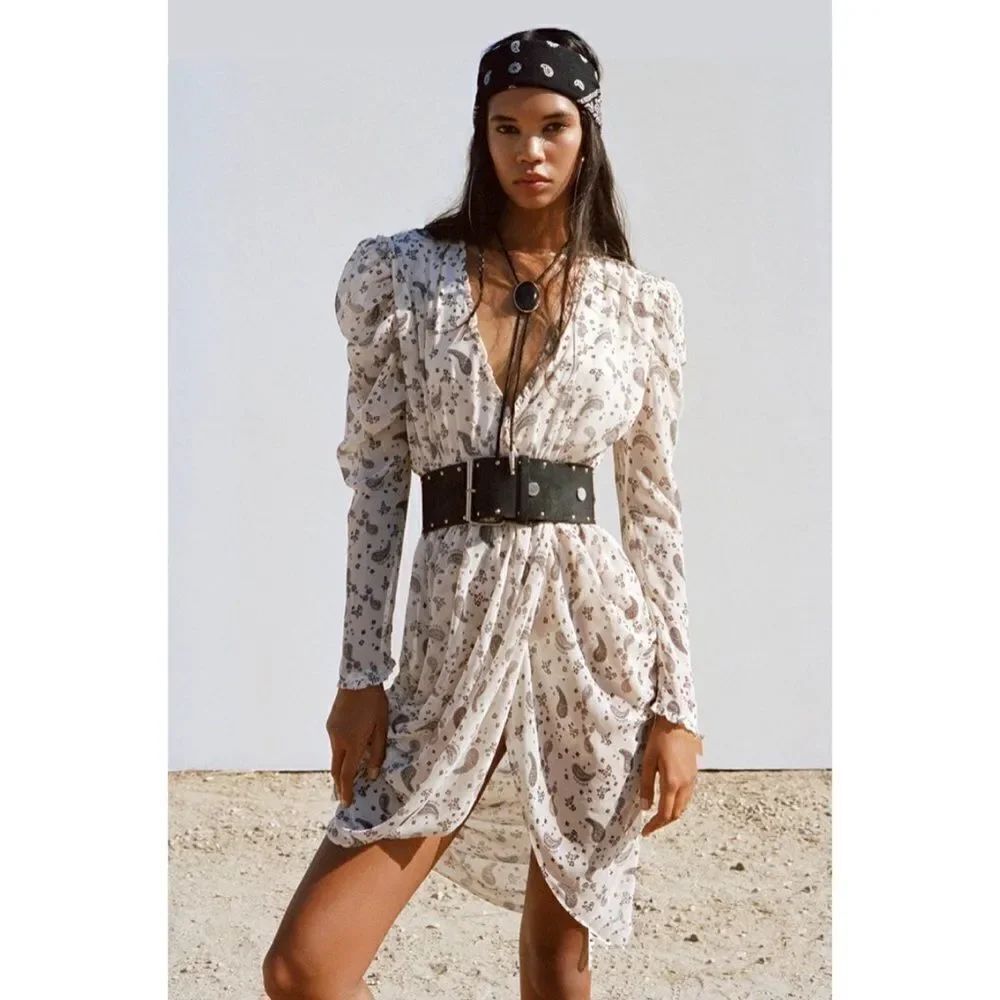 FOR LOVE & LEMONS PAISLEY MIDI DRESS size M
